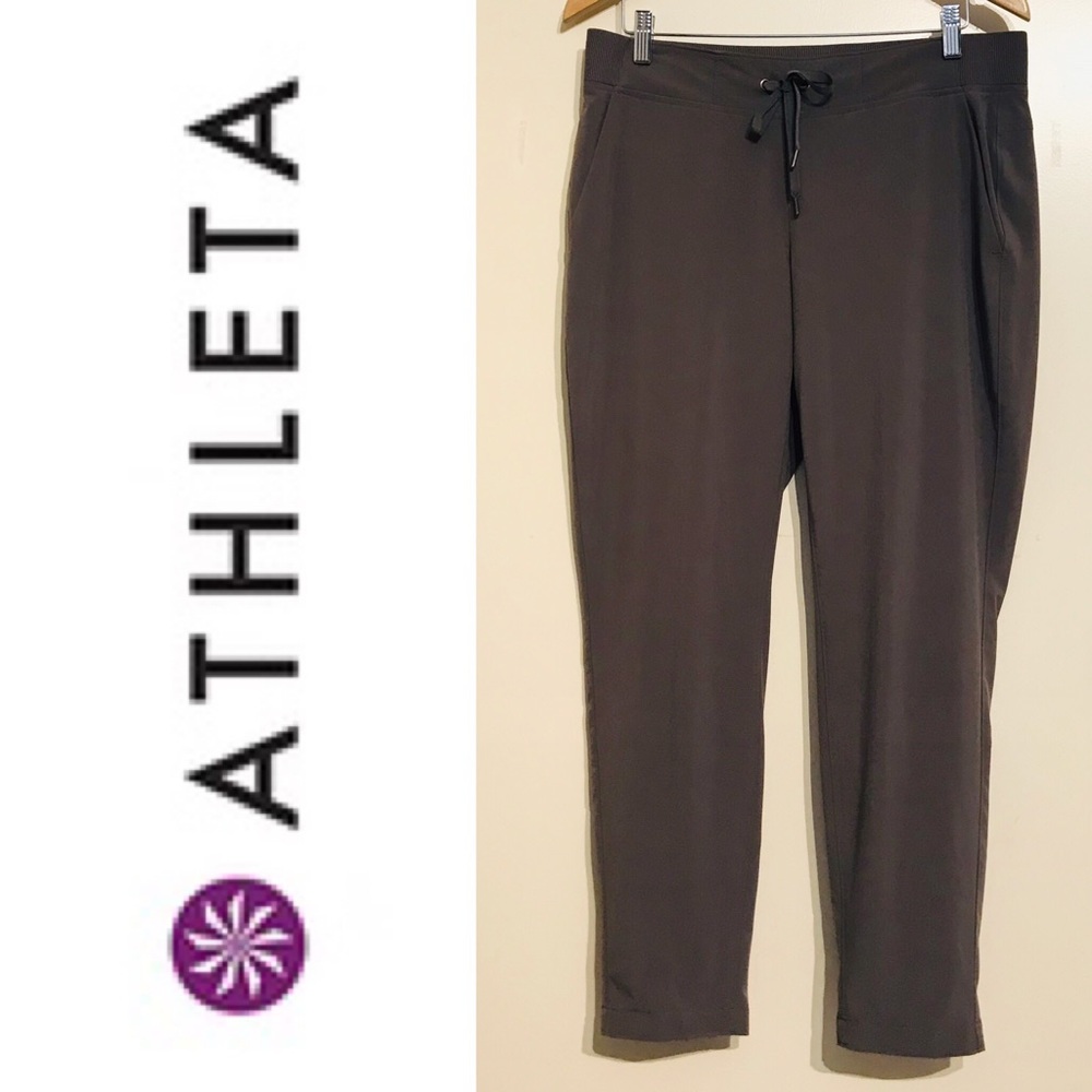 Athleta Drawstring Straight Leg Pants Size 10